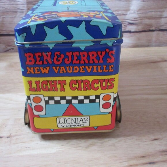 Ben & Jerry’s Ice Cream Tin Bus Vaudeville Light Circus Vintage 1990s - Picture 5 of 8